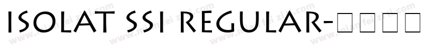 Isolat SSi Regular字体转换